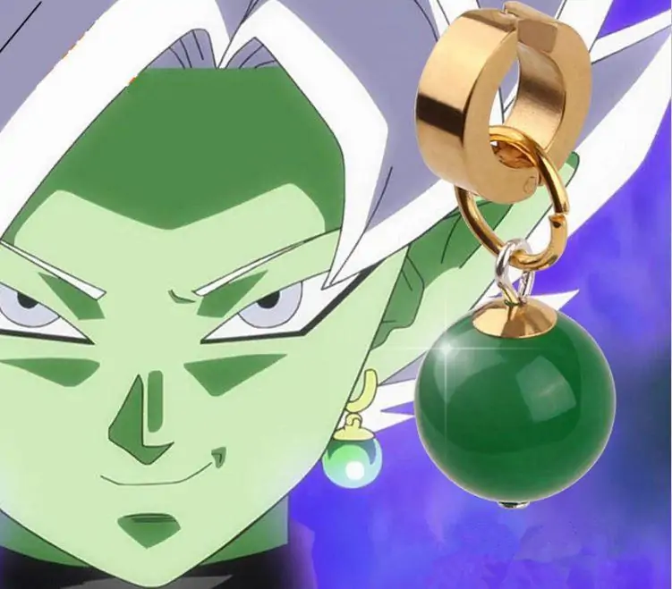 Orecchini Potara Dragonball Super Vegetto Goku Black Tracciata Fusione Z Earrin 
