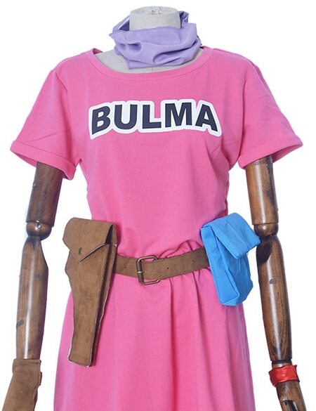 bulma cosplay costume pink dress 3