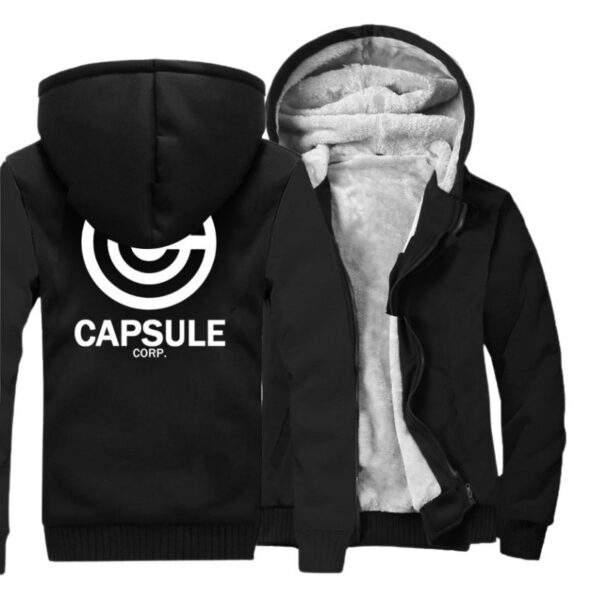 capsule corp trunks fleece black jacket