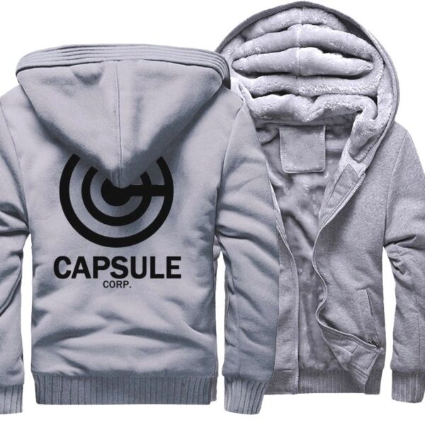 capsule corp trunks fleece grey jacket