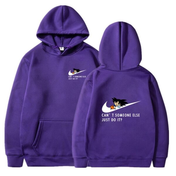 dragon ball goku cant someone else do it nike purple hoodie