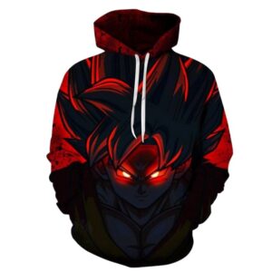 goku super saiyan evil red eyes hoodie