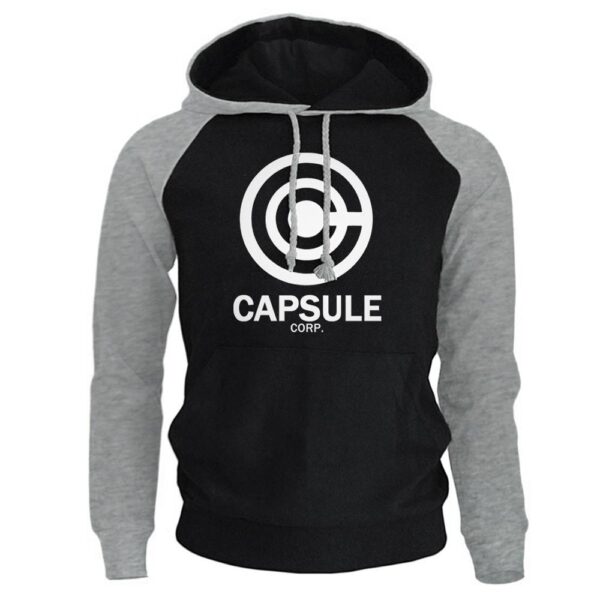 capsule corp black white hoodie