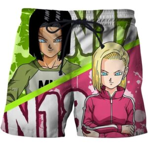 dragon ball z c17 c18 androids shorts