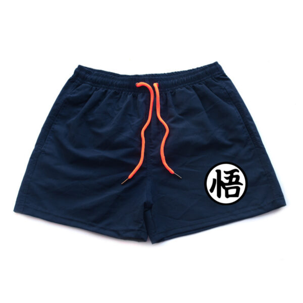 dragon ball z goku kanji symbol navy shorts