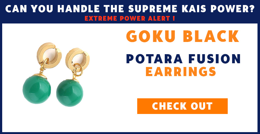 black goku potara fusion earrings banner