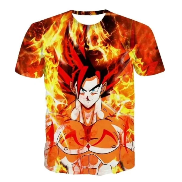 goku super saiyan god fire t shirt