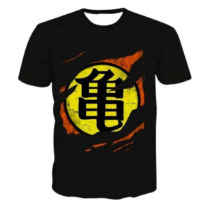 master roshi damaged kanji symbol t shirt