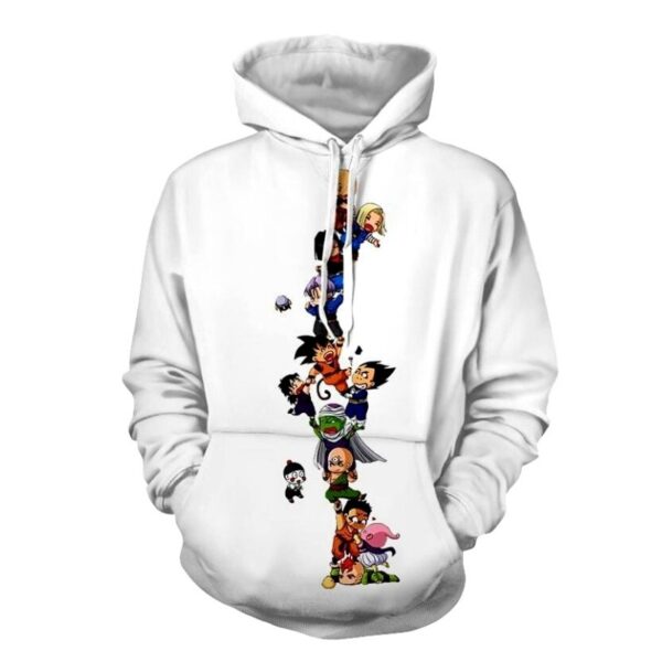 dragon ball z characters chibi style hoodie
