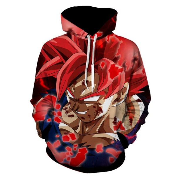 goku red ultra instinct rage hoodie