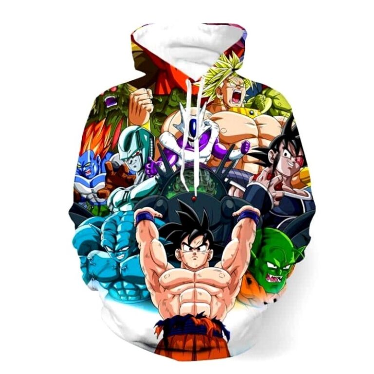 Goku Spirit Bomb Versus Villains Cooler Broly Namek Hoodie ...