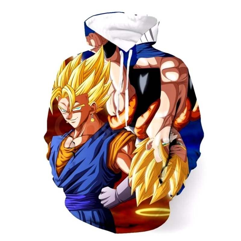 Goku Vegeta SSJ Potara Fusion Upside Down Hoodie • SuperSaiyanShop
